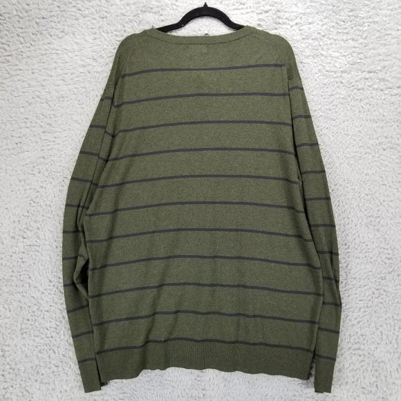 Old Navy Sweater Mens XXL Green Striped Long Sleeve Long Sleeve Pullover NWT - Picture 9 of 10